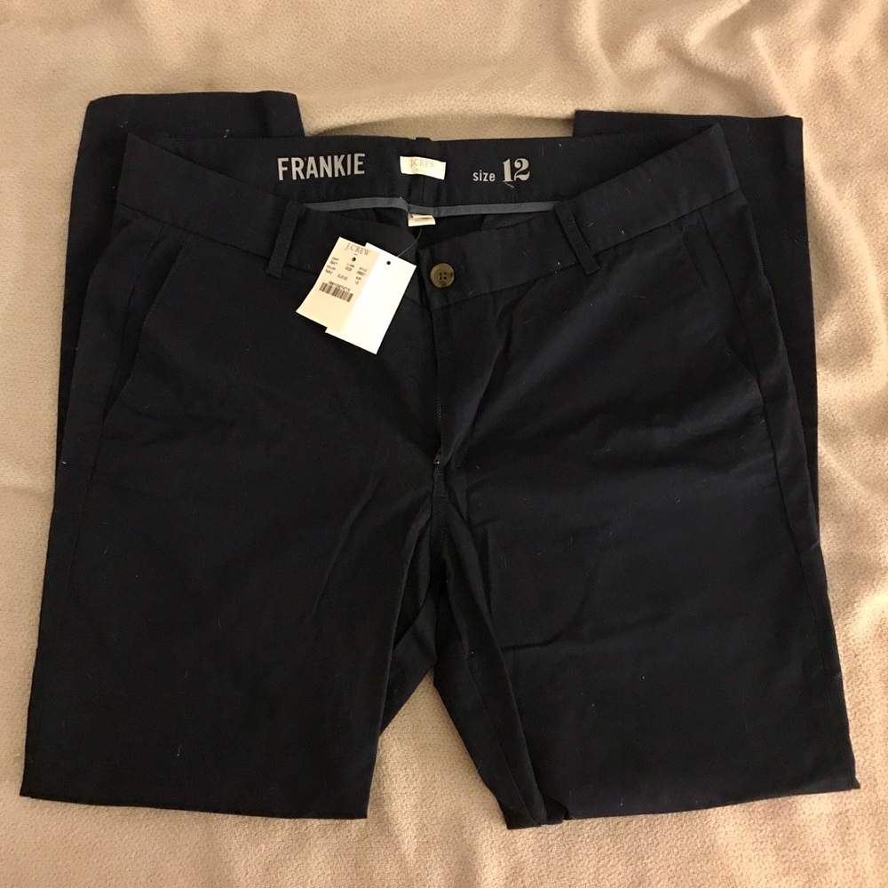 NWT J Crew Navy Frankie Chino Pant